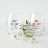 Vino Before Vows Wine Country Junggeselinnen-Absch Weinglas Ohne Stiel