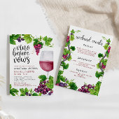 Vino Before Vows Wine Junggeselinnen-Abschied Einladung