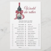 Vino Bridal shower Would she rather game (Vorderseite)