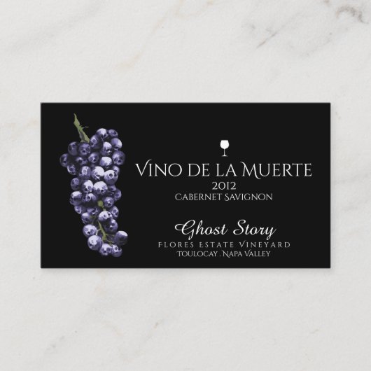 vino de la muerte visitenkarte (Vorderseite)