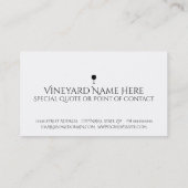 Vino de la Muerte Visitenkarte (Rückseite)