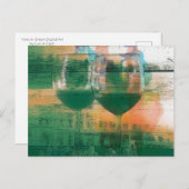Vino in der grünen Postkarte (Vorne/Hinten)