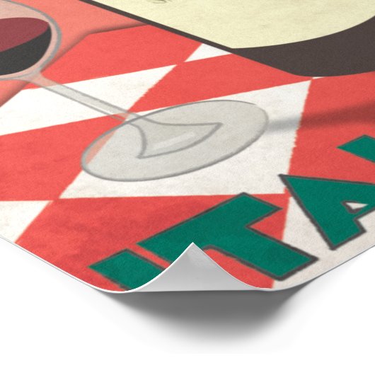 Vino Italiano Poster (Ecke)