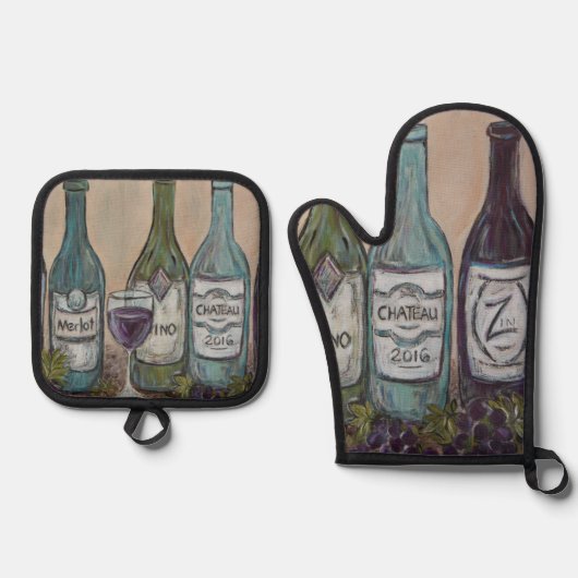 Vino Ofenhandschuh & Topflappen-Set (Vorderseite)