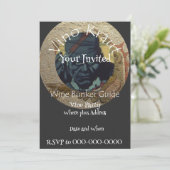 Vino Party Vin Bunker Guide Einladung (Stehend Vorderseite)