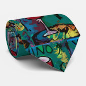 VINO Rotwein-Großdruck Krawatte (Gerollt)