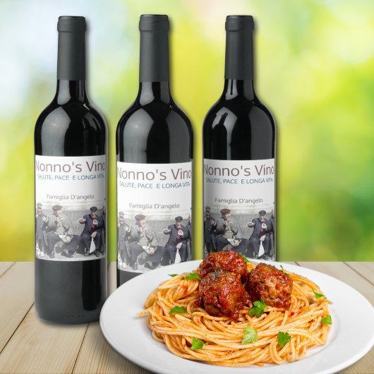 Vino Salute Tempo e longa vita weinlabel Weinetikett