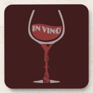Vino Veritas benutzerdefinierte Untersetzer