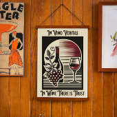 Vino Veritas Kunst, Dichtung und Musik Sprichwort Poster