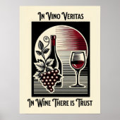 Vino Veritas Kunst, Dichtung und Musik Sprichwort Poster (Vorne)