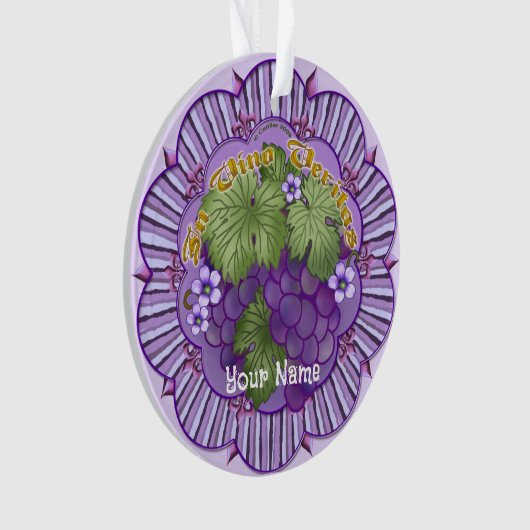 Vino Veritas Trauben Ornament (Vorderseite)