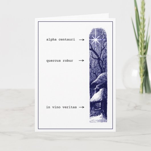 Vino Veritas Yuletide Card Feiertagskarte (Vorderseite)