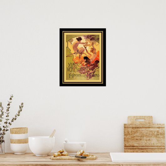 "Vino Vermouth" Art Nouveau Poster ca. 1901 (Küche)