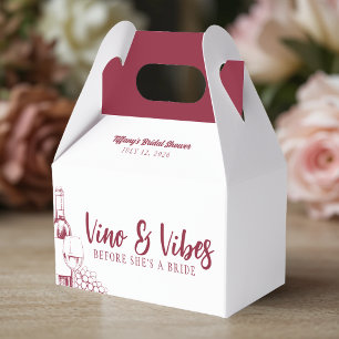 Vino & Vibes Brautparty Geschenkschachtel