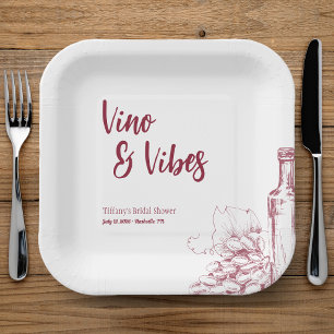 Vino & Vibes Brautparty Pappteller