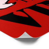 Vino- Vintage Lady Poster, bearbeiten Text, Poster (Ecke)