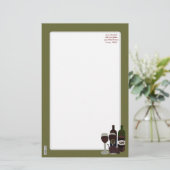 Vino Vixen - (Die Schönheit in der Flasche) Briefpapier (Stehend Vorderseite)