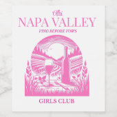 Vino vor dem Gelöbnis Napa Tal rosa Weinetikett (Einzelnes Label)