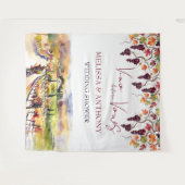 Vino vor dem Gelöbnis Polterabend personalisiert Wandteppich (Vorderseite (Horizontal))