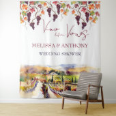 Vino vor dem Gelöbnis Polterabend personalisiert Wandteppich (Beispiel)