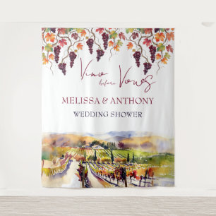 Vino vor dem Gelöbnis Polterabend personalisiert Wandteppich