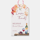 Vino vor dem Gelöbnis Weingut Brautparty Gunst Geschenkanhänger (Vorderseite)