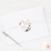 Vino vor dem Gelöbnis Weingut Brautparty Gunst Runder Aufkleber (Umschlag)