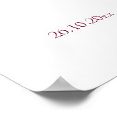 Vino vor dem Gelöbnis Weinkeller Brautparty willko Poster (Ecke)