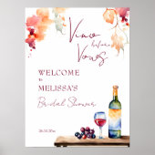 Vino vor dem Gelöbnis Weinkeller Brautparty willko Poster (Vorne)