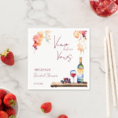 Vino vor dem Gelöbnis Weinkellerei Brautparty gedr Serviette (Beispiel)