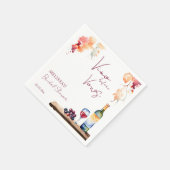 Vino vor dem Gelöbnis Weinkellerei Brautparty gedr Serviette (Ecke)