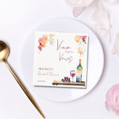 Vino vor dem Gelöbnis Weinkellerei Brautparty gedr Serviette