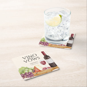 Vino vor dem Gelübde Charcuterie-Board Brautparty Rechteckiger Pappuntersetzer