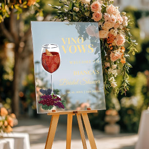Vino Vor dem Vows-Brautparty Begrüßungszeichen Acrylschild