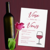 Vino vor dem Vows-Brautparty Einladung