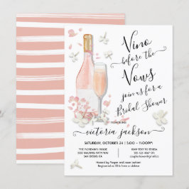 Vino vor dem Vows Brunch & Bubbly Brautparty Einladung