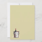 Vino vor dem Weinkeller Brautparty Einladung (Rückseite)