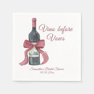 Vino vor den Hochzeitsgelübden Brautparty Serviette