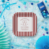 Vino vor den Vows Bachelorette Weekend Pappteller (Party)