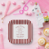 Vino vor den Vows Bachelorette Weekend Pappteller (Party)