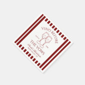 Vino vor den Vows Bachelorette Weekend Serviette (Ecke)