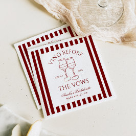 Vino vor den Vows Bachelorette Weekend Serviette