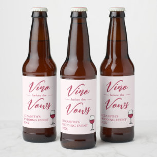 Vino Vor den Vows Brautparty/Bachelorette Bierflaschenetikett