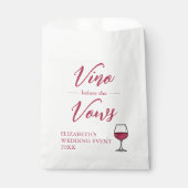 Vino Vor den Vows Brautparty/Bachelorette Geschenktütchen (Vorderseite)