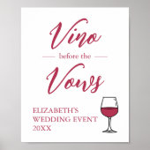 Vino Vor den Vows Brautparty/Bachelorette Poster (Vorne)