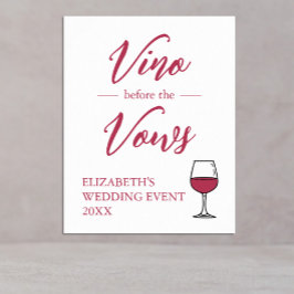 Vino Vor den Vows Brautparty/Bachelorette Poster