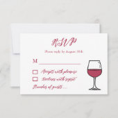 Vino Vor den Vows Brautparty/Bachelorette RSVP Karte (Vorderseite)