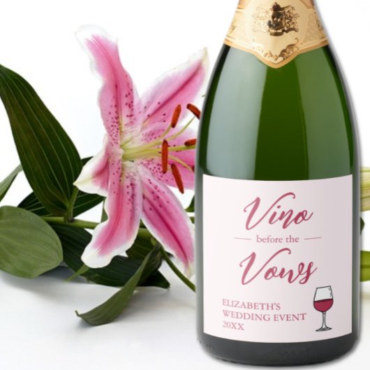 Vino Vor den Vows Brautparty/Bachelorette Schaumweinetikett