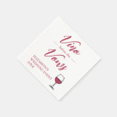 Vino Vor den Vows Brautparty/Bachelorette Serviette (Ecke)