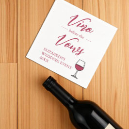 Vino Vor den Vows Brautparty/Bachelorette Serviette